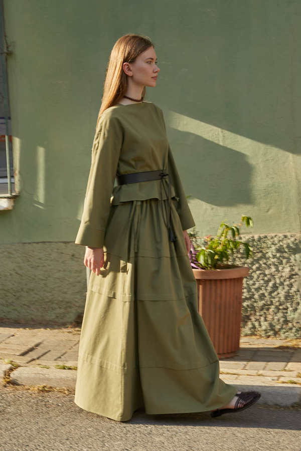 Beli Tünelli Etek Takım Haki - 8