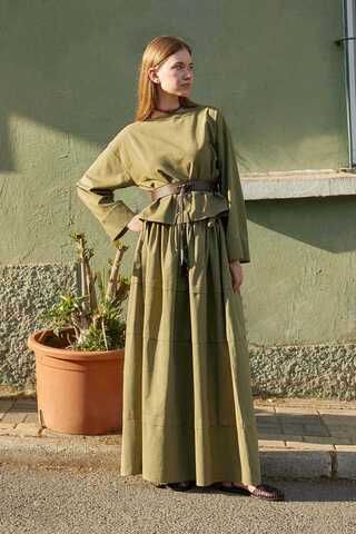 Beli Tünelli Etek Takım Haki - 4