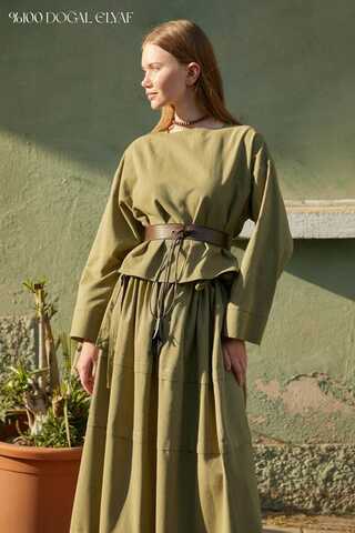 Beli Tünelli Etek Takım Haki - 1