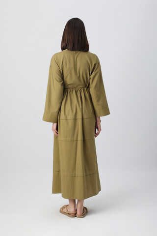 Beli Tünelli Etek Takım Haki - 16