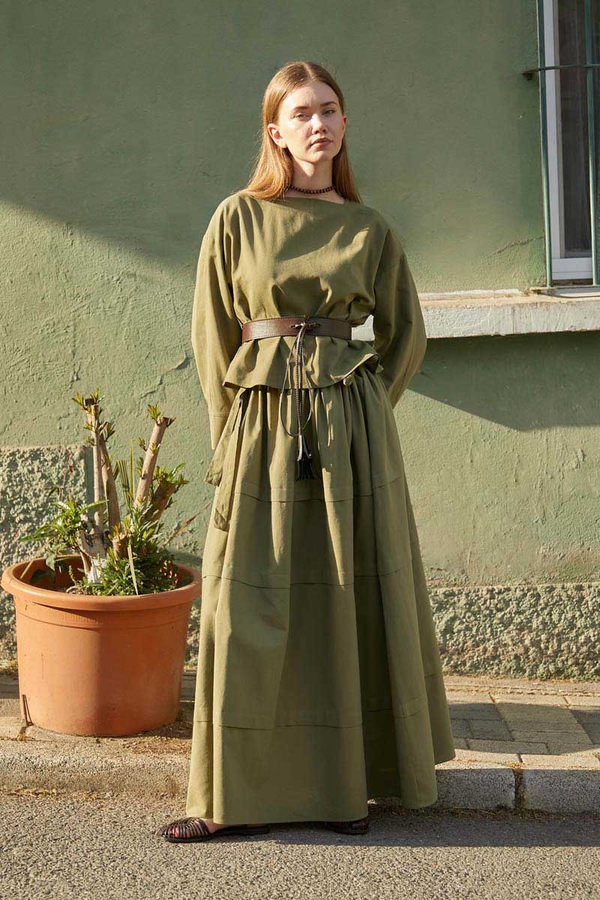 Beli Tünelli Etek Takım Haki - 6