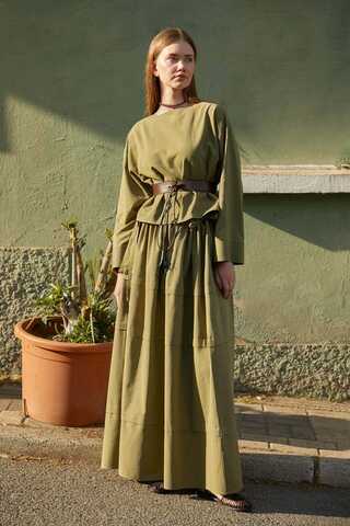 Beli Tünelli Etek Takım Haki - 2