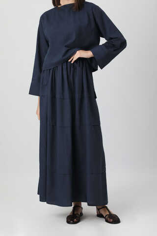 Beli Tünelli Etek Takım Lacivert - 2