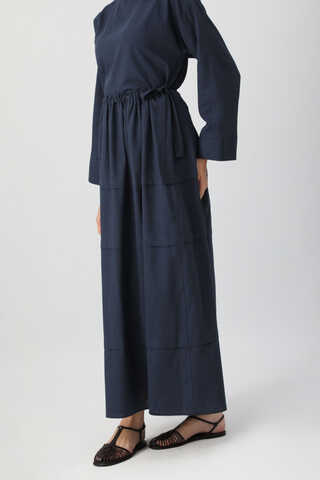 Beli Tünelli Etek Takım Lacivert - 6