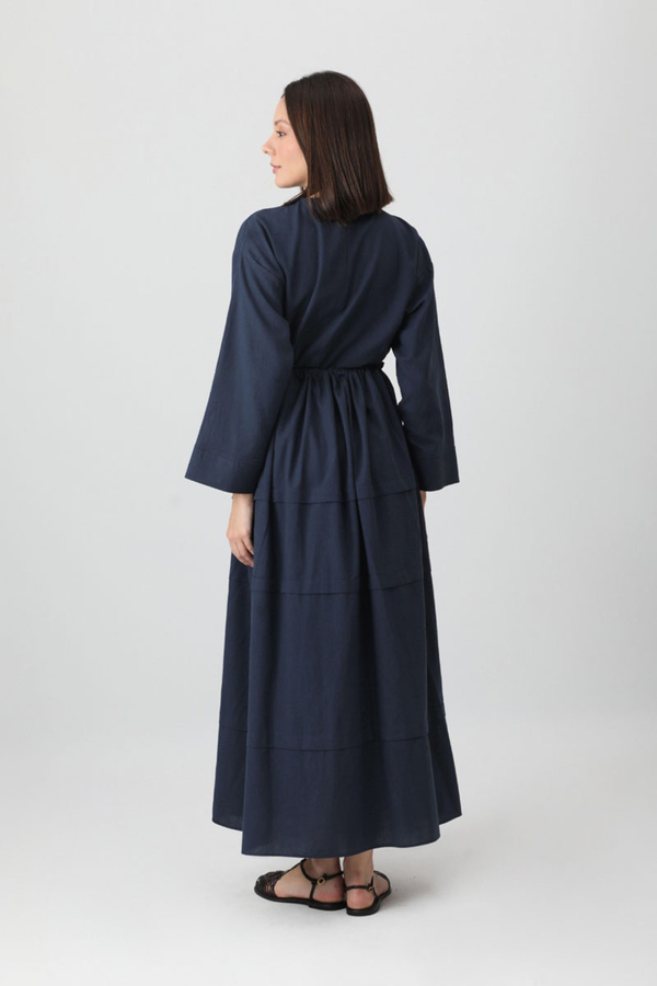 Beli Tünelli Etek Takım Lacivert - 7