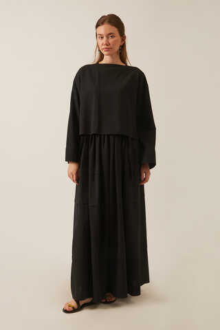 Beli Tünelli Etek Takım Siyah - 2