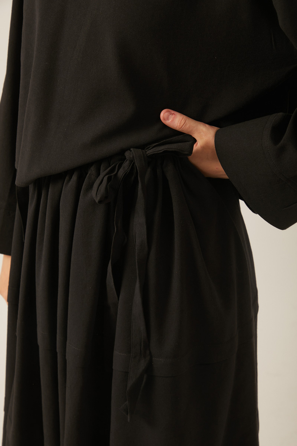 Beli Tünelli Etek Takım Siyah - 7