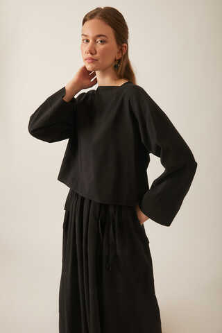 Beli Tünelli Etek Takım Siyah - 8