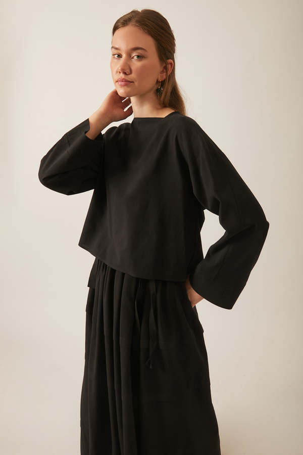 Beli Tünelli Etek Takım Siyah - 8