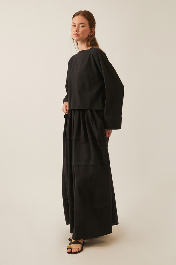 Beli Tünelli Etek Takım Siyah - 4