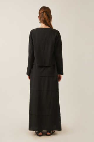 Beli Tünelli Etek Takım Siyah - 6