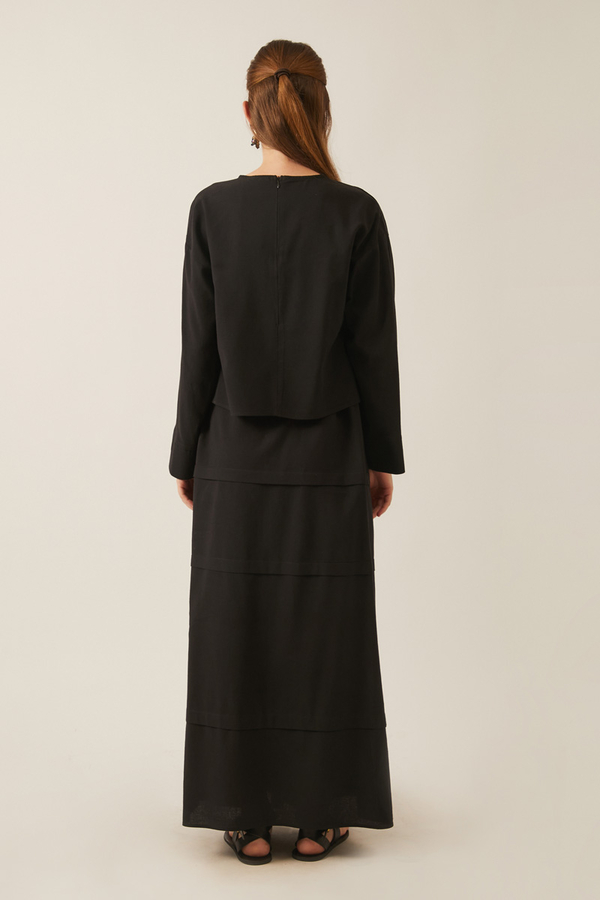 Beli Tünelli Etek Takım Siyah - 6