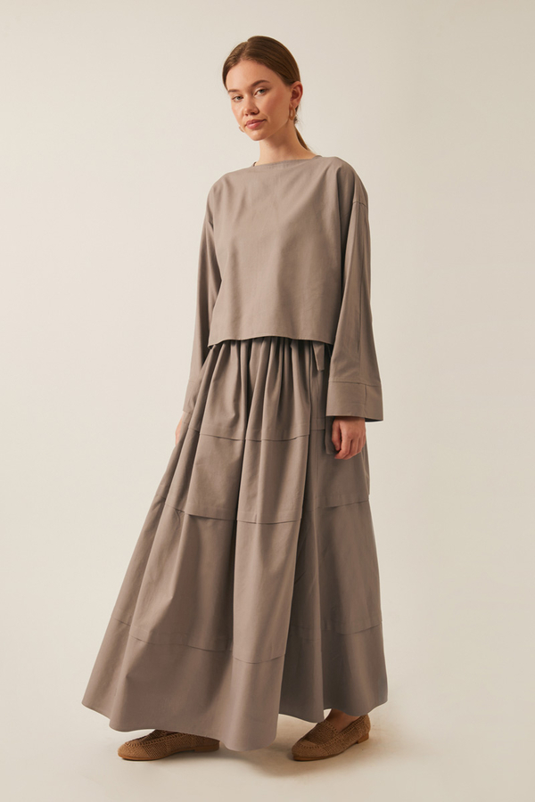 Beli Tünelli Etek Takım Vizon - 3