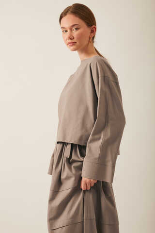 Beli Tünelli Etek Takım Vizon - 5