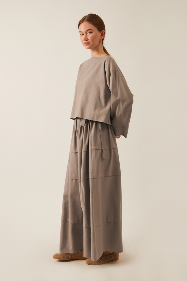 Beli Tünelli Etek Takım Vizon - 4