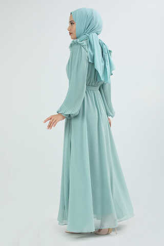 Belted Stone Dress Mint - 4