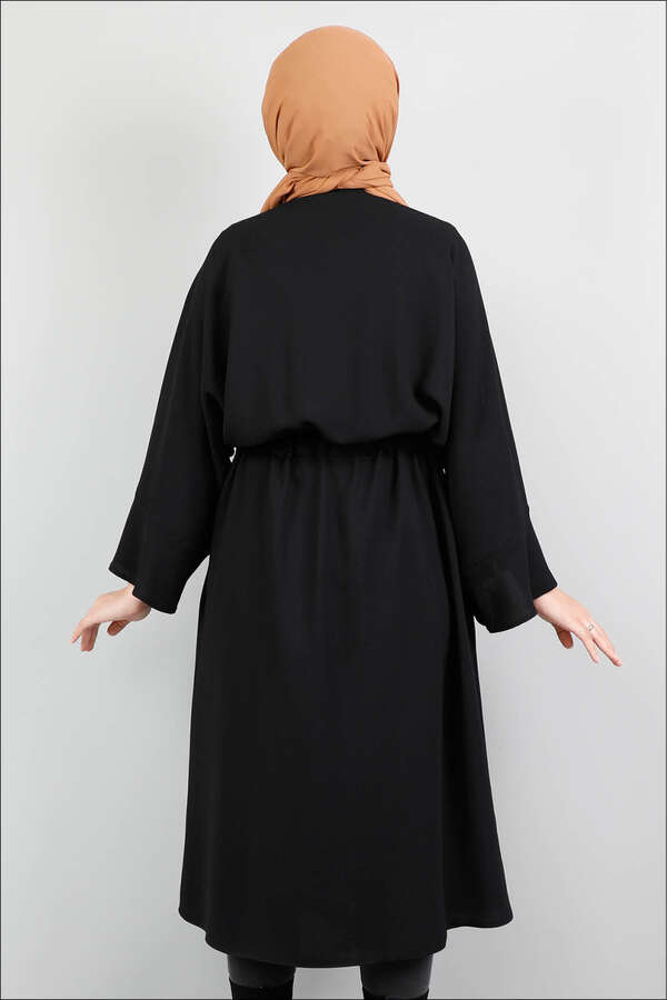 Belted Shirt Tunic Black - 4