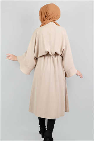 Belted Shirt Tunic Cream - 3