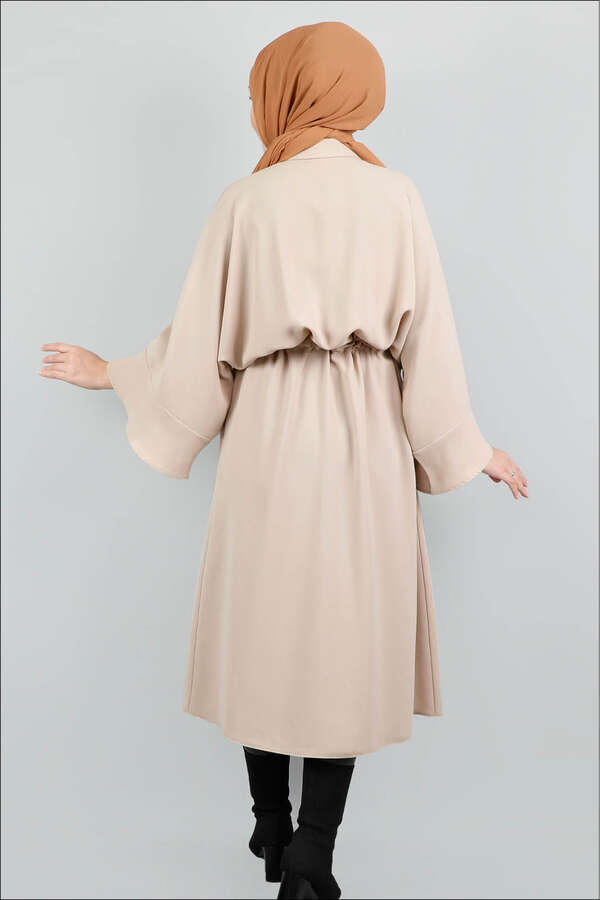 Belted Shirt Tunic Cream - 3