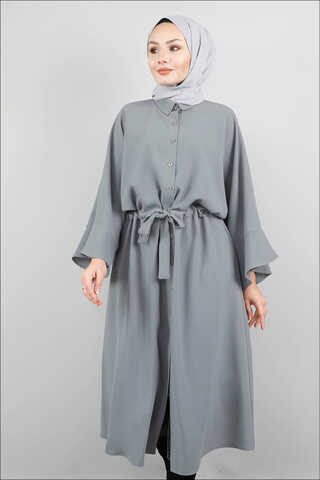 Belted Shirt Tunic Grey - 2
