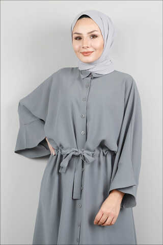 Belted Shirt Tunic Grey - 3