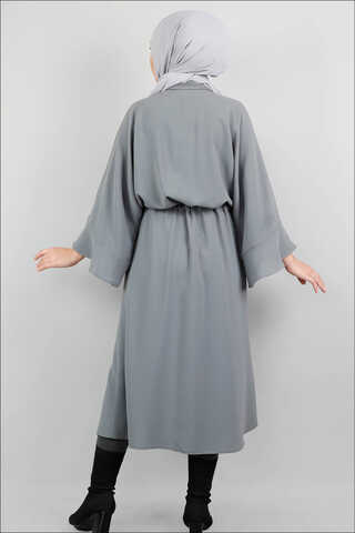 Belted Shirt Tunic Grey - 4
