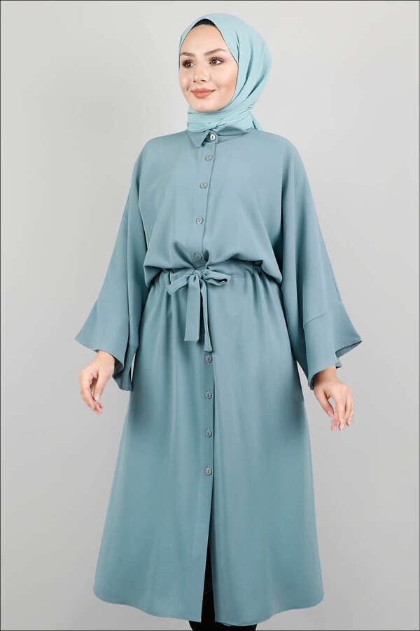 Belted Shirt Tunic Light Mint - 1