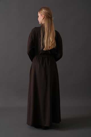 Belted Skirt with Buckle Detail Dark Brown - 6