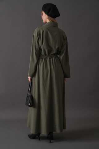 Belted Skirt with Buckle Detail Khaki - 8