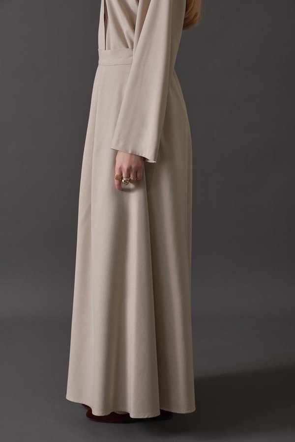 Belted Skirt with Buckle Detail Stone - 3