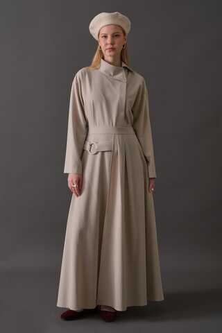 Belted Skirt with Buckle Detail Stone - 6