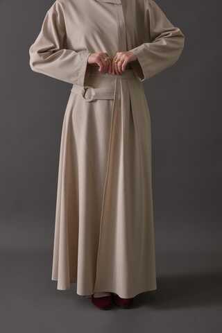 Belted Skirt with Buckle Detail Stone - 8