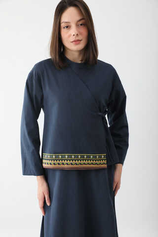 Beyge Etek Takım Lacivert - 6