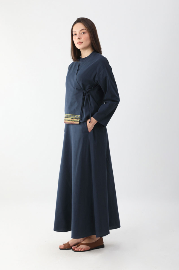 Beyge Etek Takım Lacivert - 4