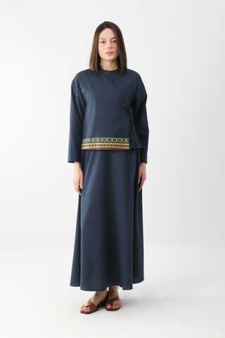 Beyge Etek Takım Lacivert - 2