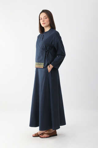 Beyge Etek Takım Lacivert - 4