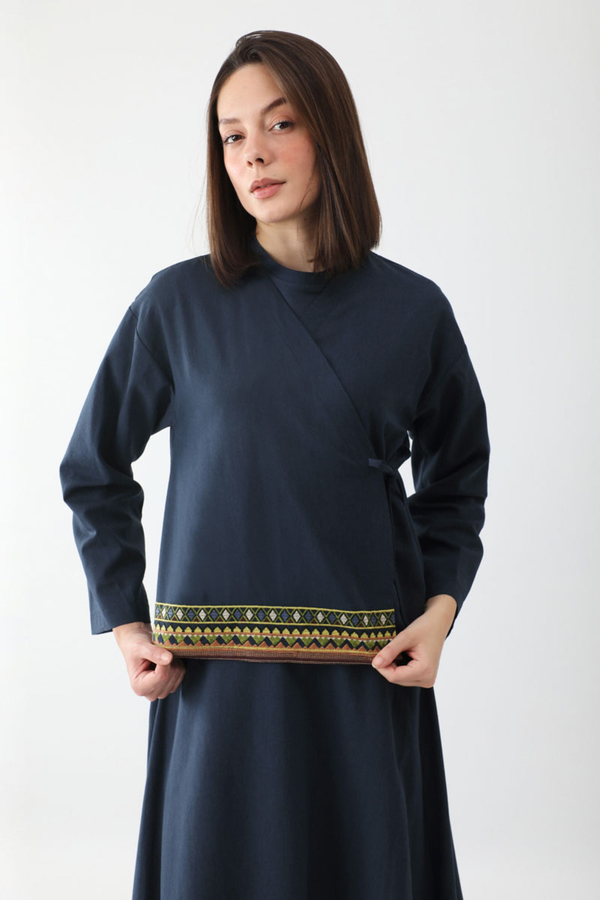 Beyge Etek Takım Lacivert - 5