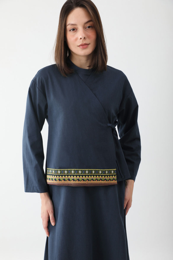 Beyge Etek Takım Lacivert - 6