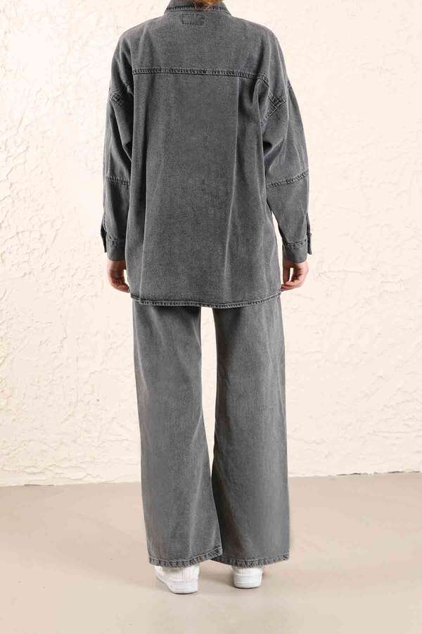 Big Pocket Denim Jacket Anthracite - 11