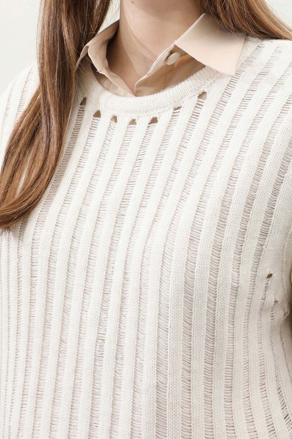 Bisiklet Detaylı Örgü Yelek Taş - 3