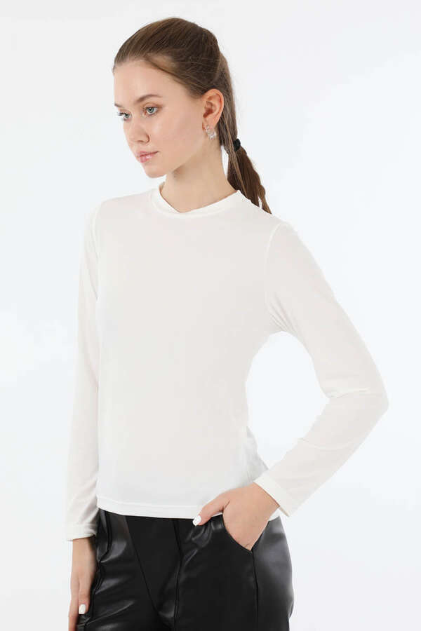 Bisiklet Yaka Body Ekru - 5