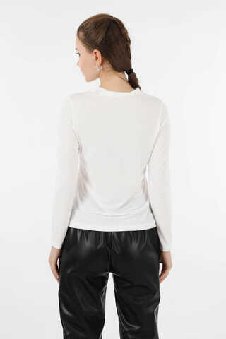 Bisiklet Yaka Body Ekru - 6