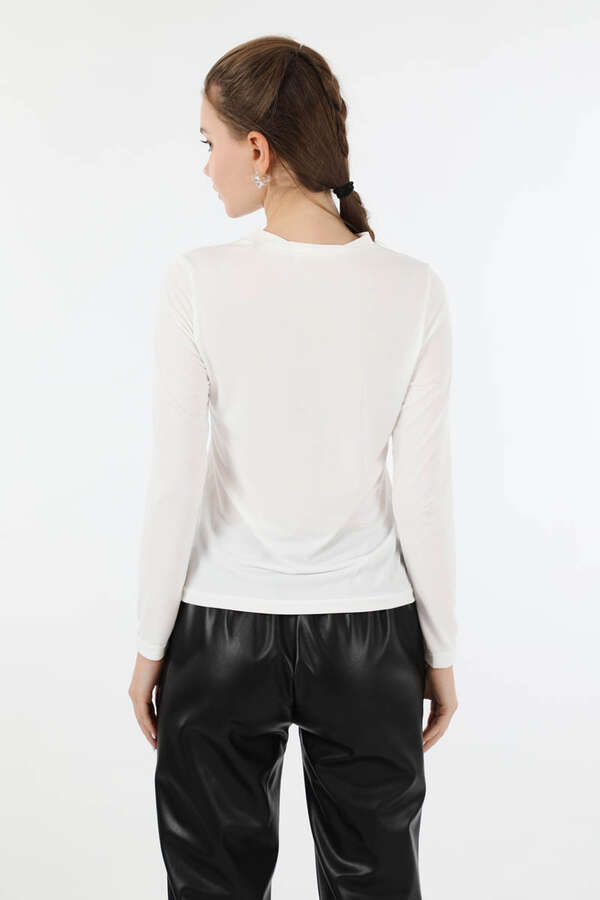 Bisiklet Yaka Body Ekru - 6