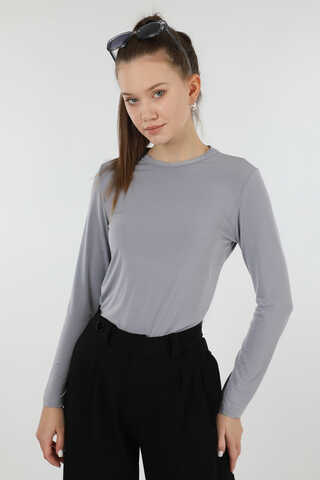 Bisiklet Yaka Body Gri - 2