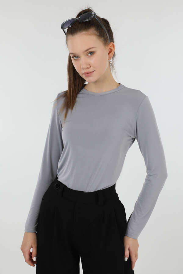 Bisiklet Yaka Body Gri - 2