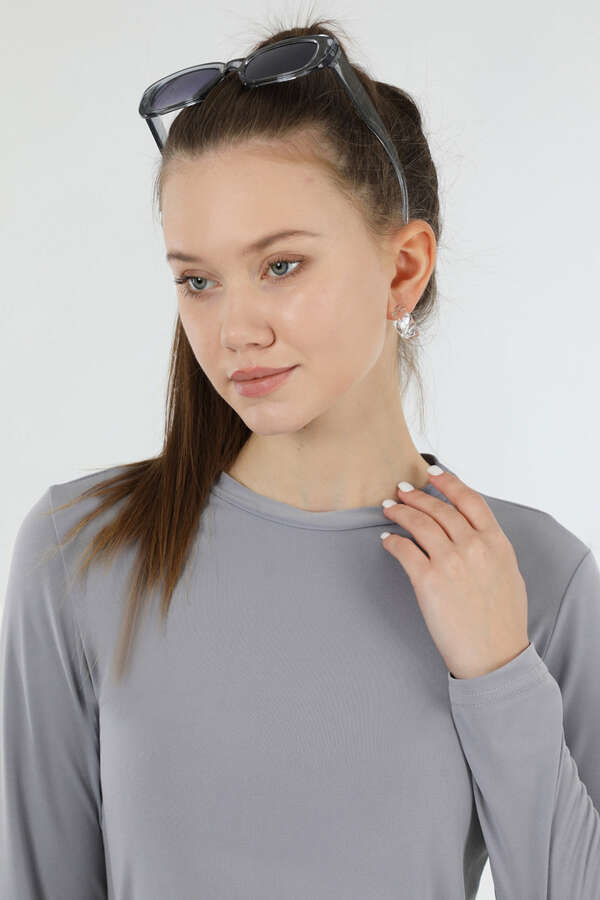 Bisiklet Yaka Body Gri - 3