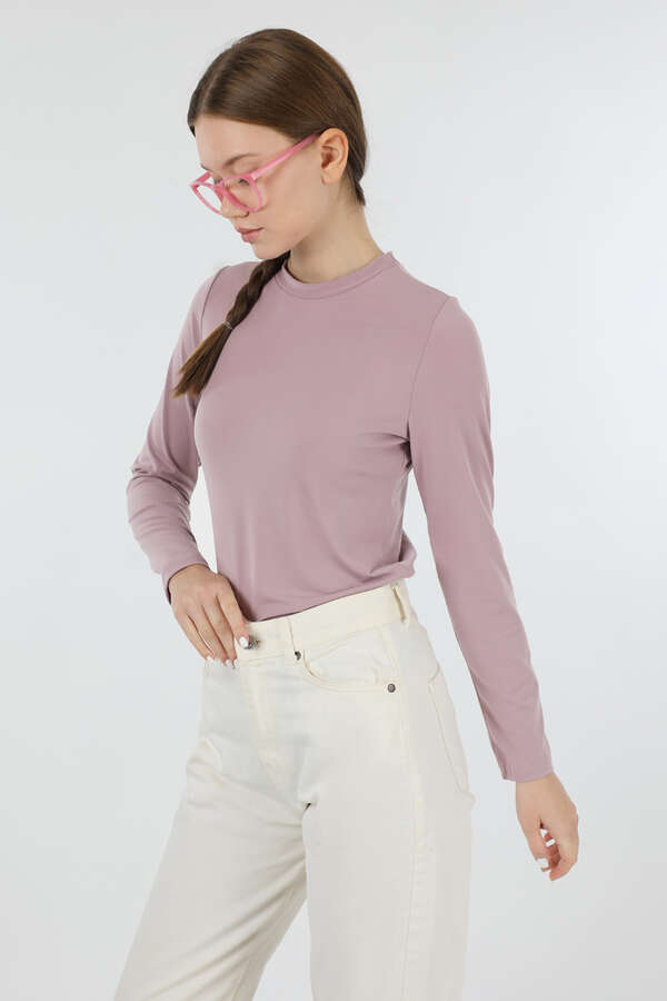 Bisiklet Yaka Body Gül Kurusu - 3