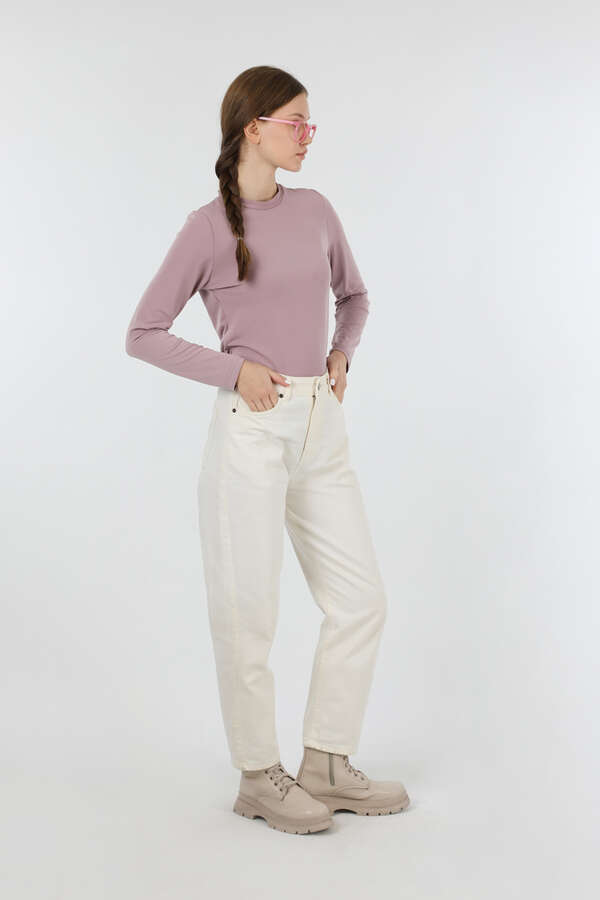 Bisiklet Yaka Body Gül Kurusu - 4