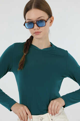 Bisiklet Yaka Body Petrol - 3