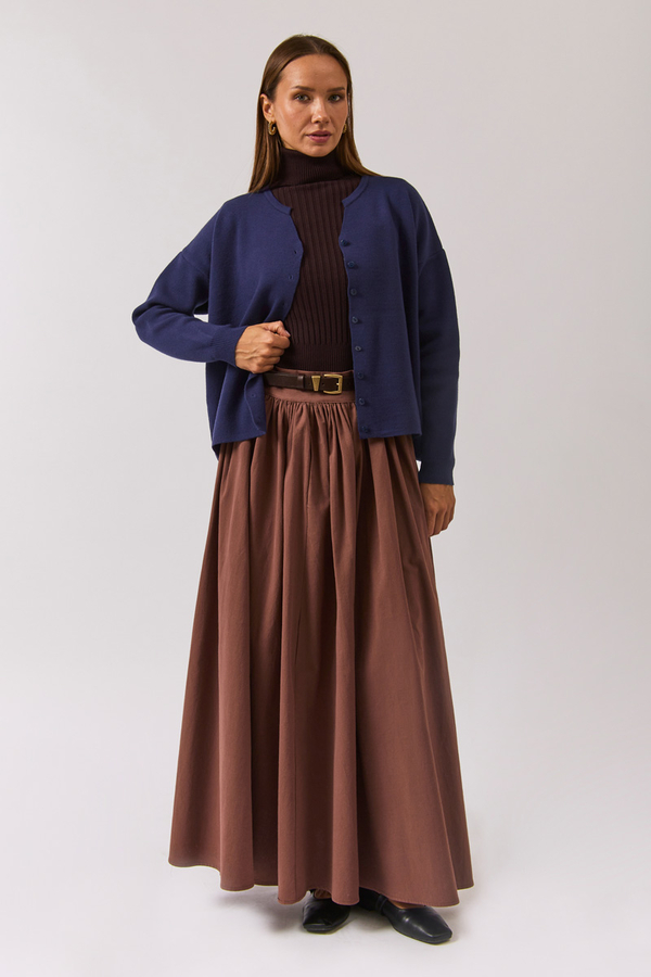 Bisiklet Yaka Premium Triko Hırka Lacivert - 7